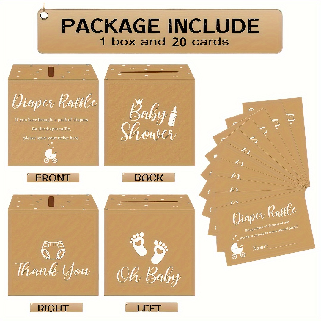 21pcs Baby Shower Diaper Game Cards Fun Party Decorations with Baby  Footprint Designs for Birthdays, Gender Reveals, Christmas, Halloween, Th