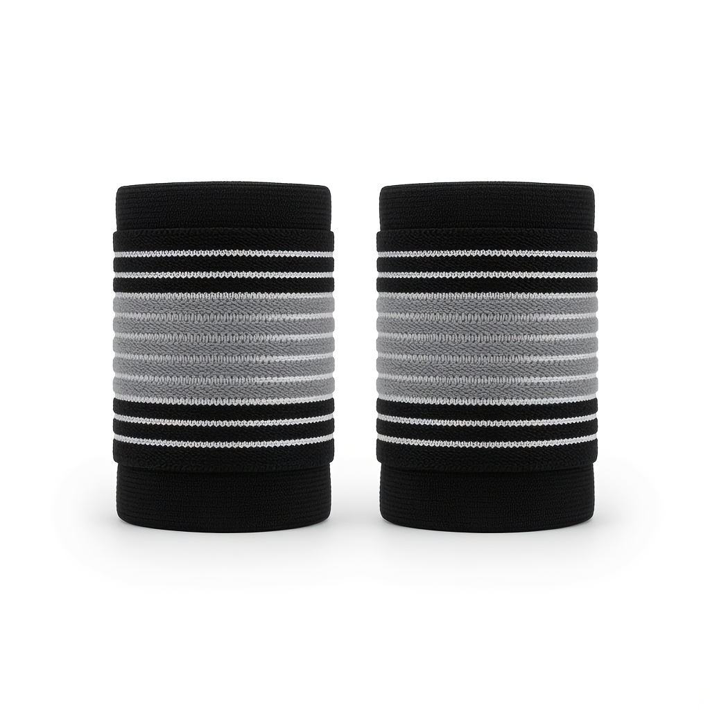 Image of 2pcs Care Wrist Band Elastic & Breathable Fabric - Support Sleeve For Tennis, Sports, Exercise - Men, Women, Right Or Left