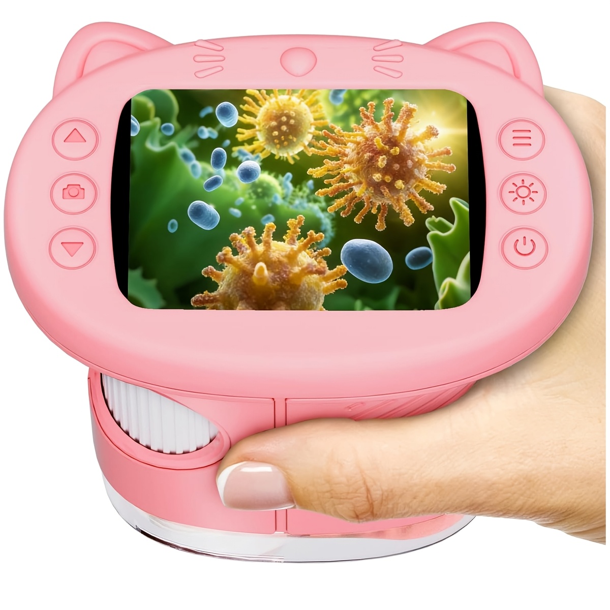 Handheld Kids Microscope Pocket Microscope For Photo And Video Portable Science Kits Stem Toys - Christmas/birthday Gifts For Girls And Boys