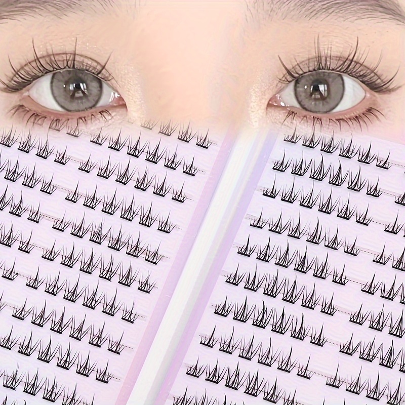 

276/288 Of Self-adhesive Glue-free Single Cluster Self- Eyelashes Thick And Natural Cosplay Comic Eye False Eyelashes Set