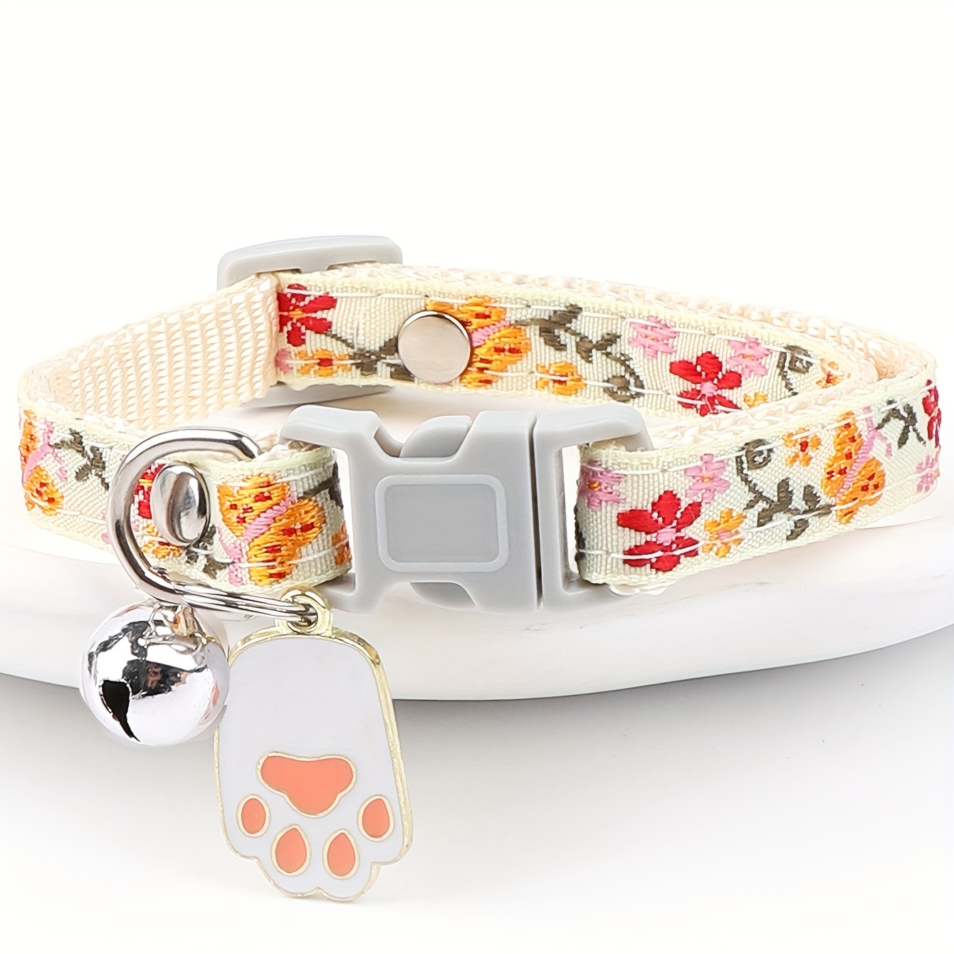 

40 Varieties Of Cat And Dog Embroidered Collars With Adjustable Safety Buckles - Cat Collars With Pendant Charms - Pet Accessories