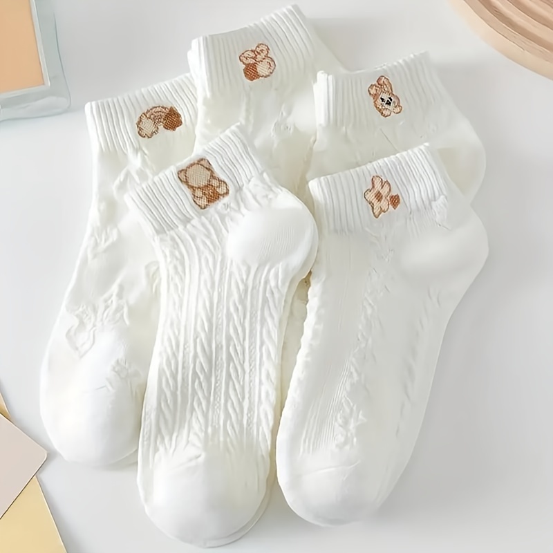

5 Pairs Embroidery , & Low Cut , 's Stockings & Hosiery