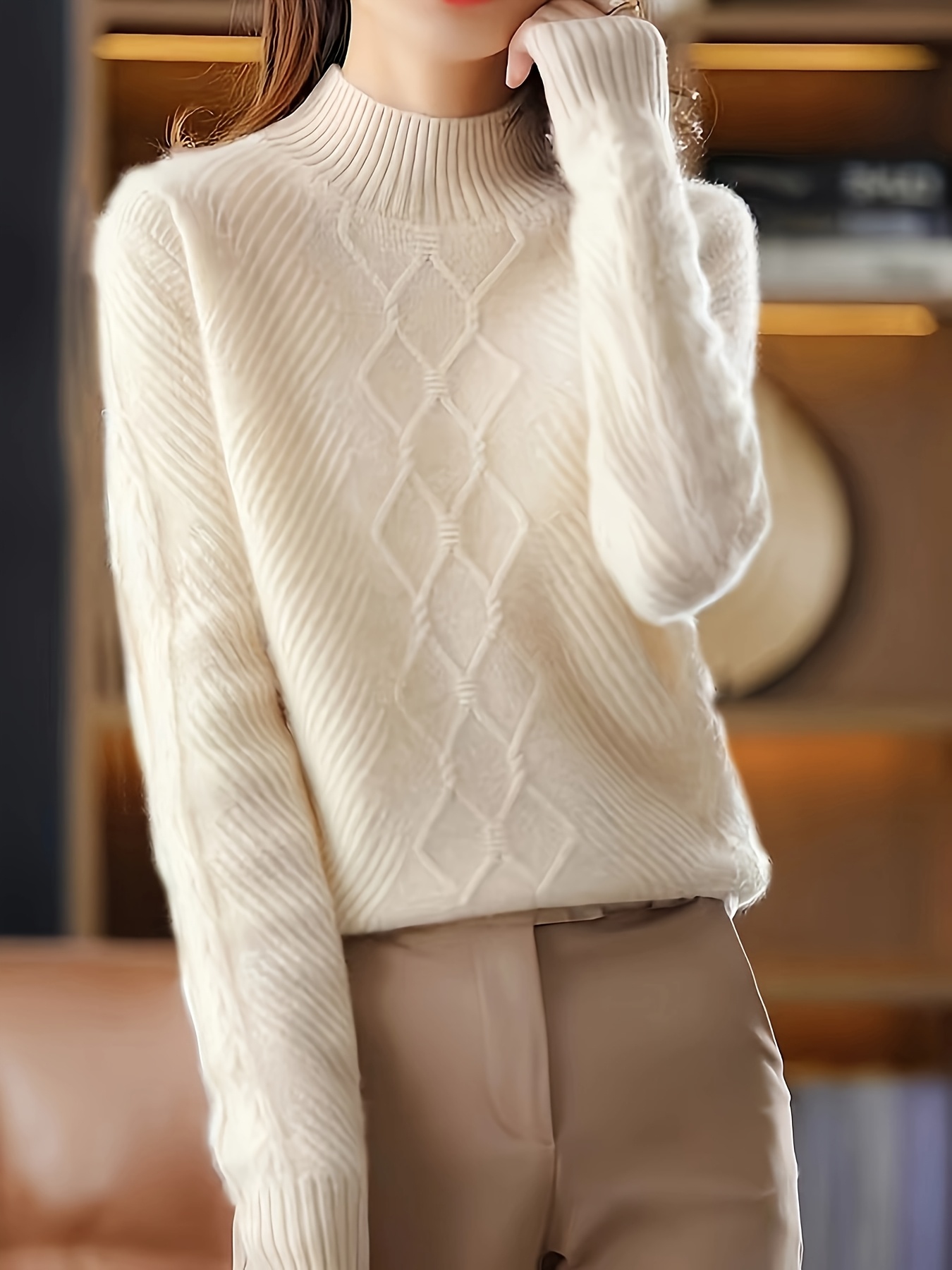 Lana Gruesa Sueter De Lana Con Cuello Chaqueta Empezada Por El Cuello Con  Lana Gruesa (tallas De A