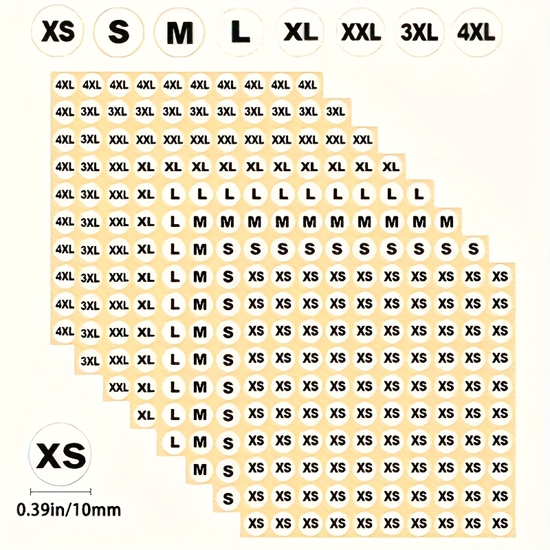 clothing size chart sold on Temu New Zealand