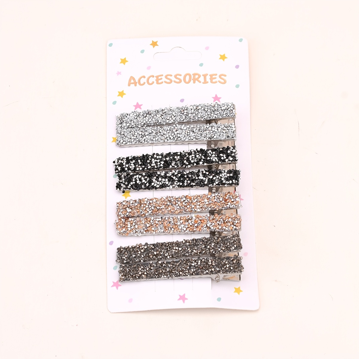 TEMU Set di 8 pezzi di fermagli per capelli in acciaio inossidabile in metallo , eleganti e facili da applicare con clip . Adatti per regali di