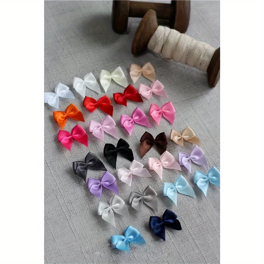 

100pcs-mini Small Bow Ribbon Costume Accessories Clothes Cake Decorations Accessories Pet Decoration Handmade Diy Materials