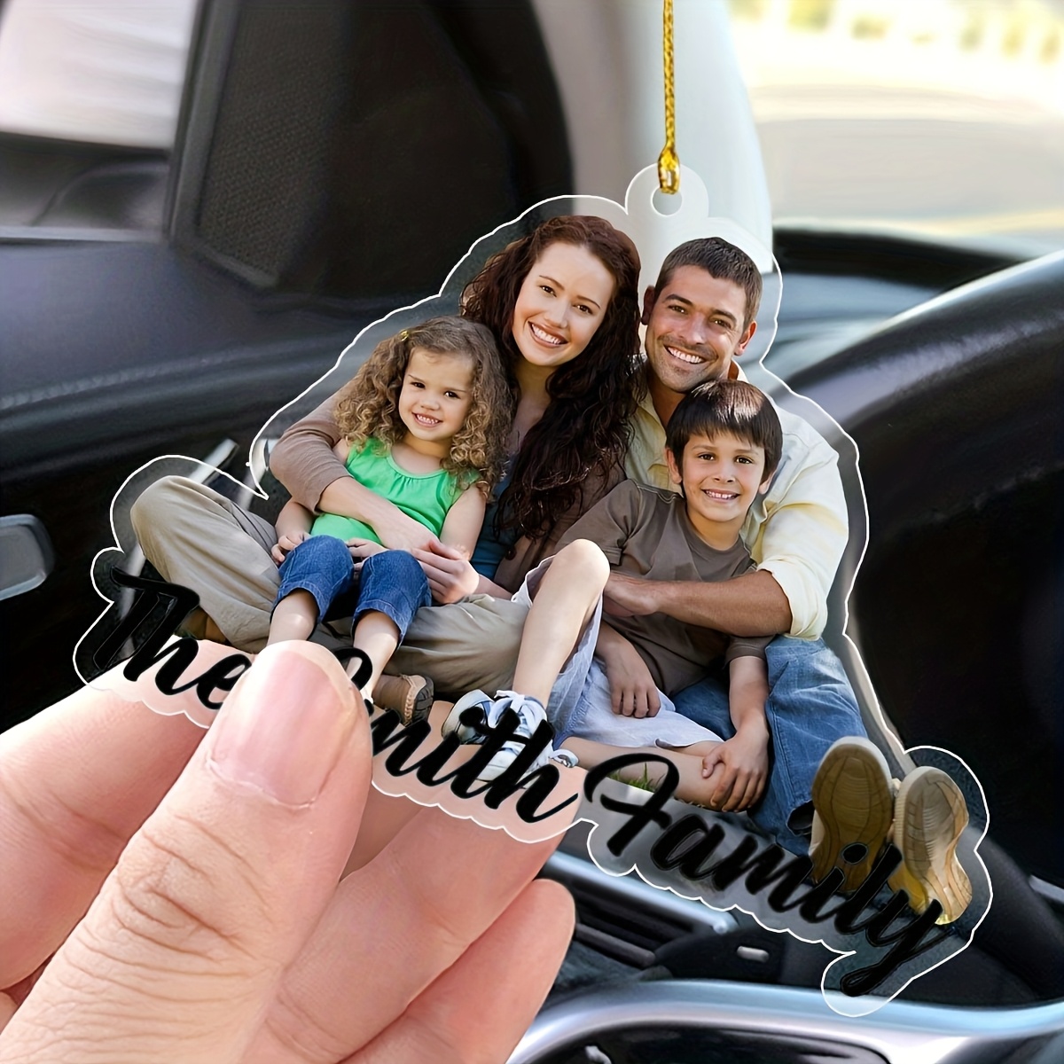 E-shop [2D Flat] [2D Flat] Individuelle Hängeornamente für dein Auto, mit Fotos und personalisiertem Text! Fange warme für immer mit hochauflösendem,