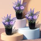 3 stück künstliche lavendelblumenpflanzen künstliche lavendelblumendekorationen falsche blumen lila dekorative pflanzen in töpfen badezimmer schlafzimmer küche bauernhaus zuhause
