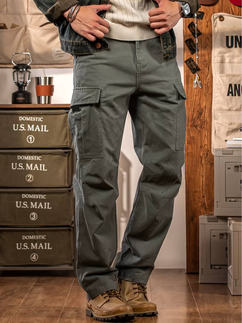 Pantalon Cargo Homme Travail - Poches Multiples, Ceinture élastique, Streetwear Décontracté
