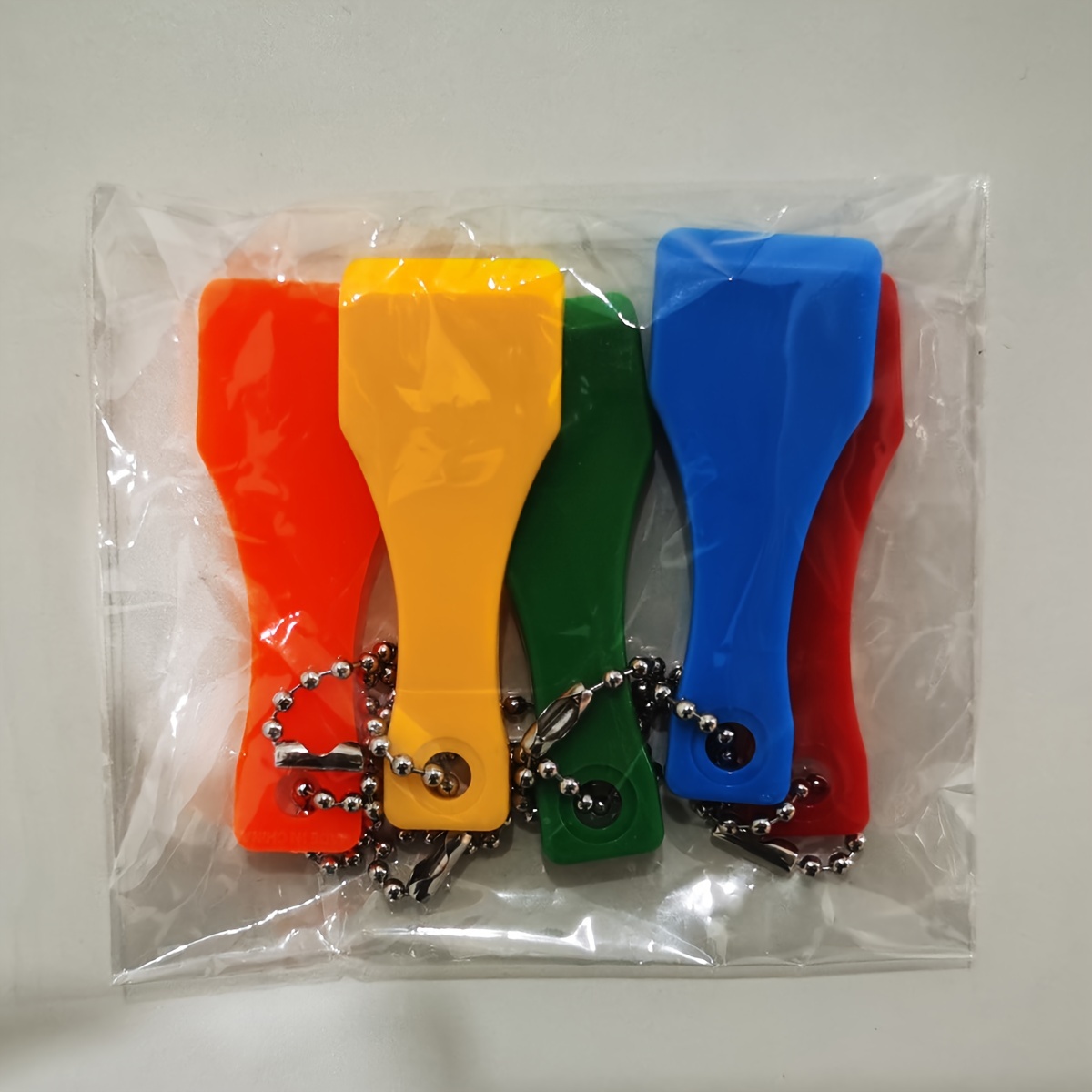 

[5pcs Lottery Scratcher Tool Keychain Set] 5pcs Plastic Scraper Keychain Set, Tool For Lottery, Games, Contests, And Crafts