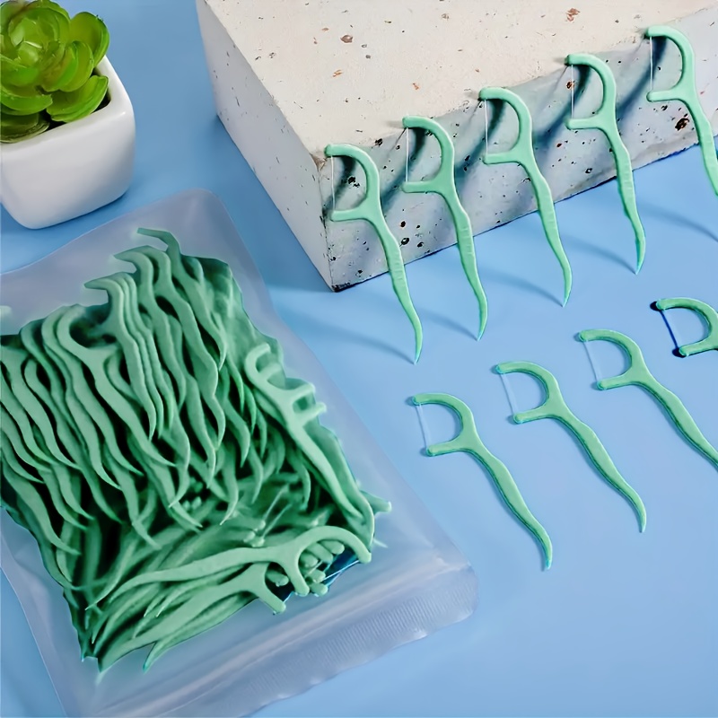 100/300/500/800pcs Professional Peppermint Flavor Dental Floss Sticks