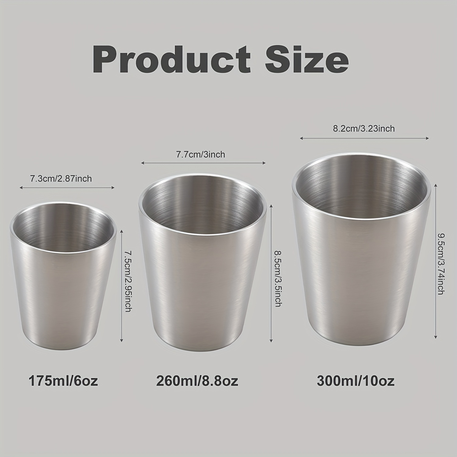 304 stainless steel cups double wall vacuum cup stackable - Temu France