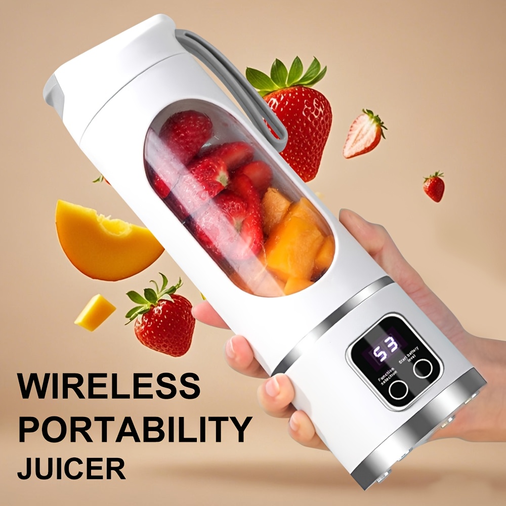 12 85 15   rechargeable mini blender portable usb rechargeable mini blender juicer 3     6 12 blade safety lock food grade     for   juices anywhere details 0