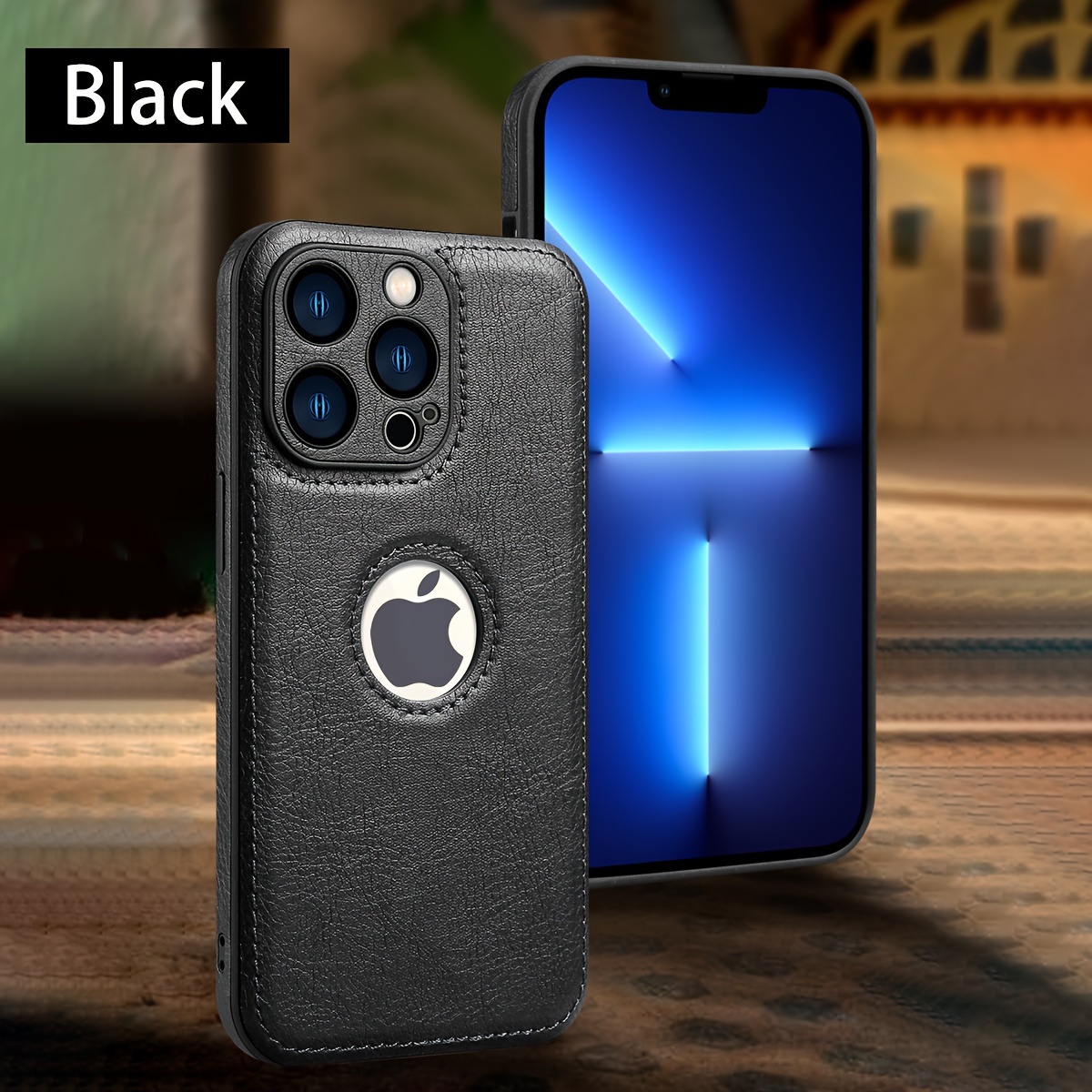 Logo View Compatible with iPhone 15/14/13/12 Pro Max Case Slim Premium Vegan Leather Classic Luxury Elegant Thin Cover, Shockproof Full Protection - Image 10