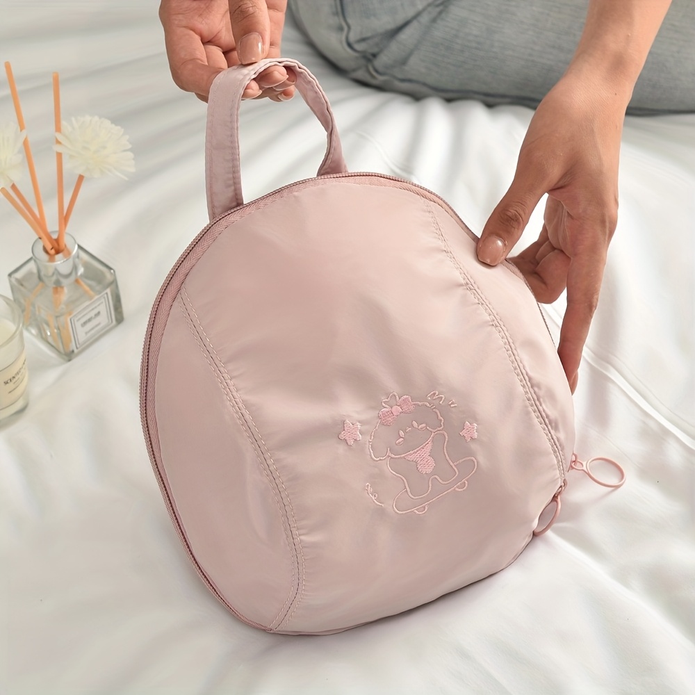 Image of Cute Puppy Underwear Storage Bag, Travel Essential Portable Intimate Wear Organizer, Socks, Underwear, And Bra Storage Pouch, Organizer Bag