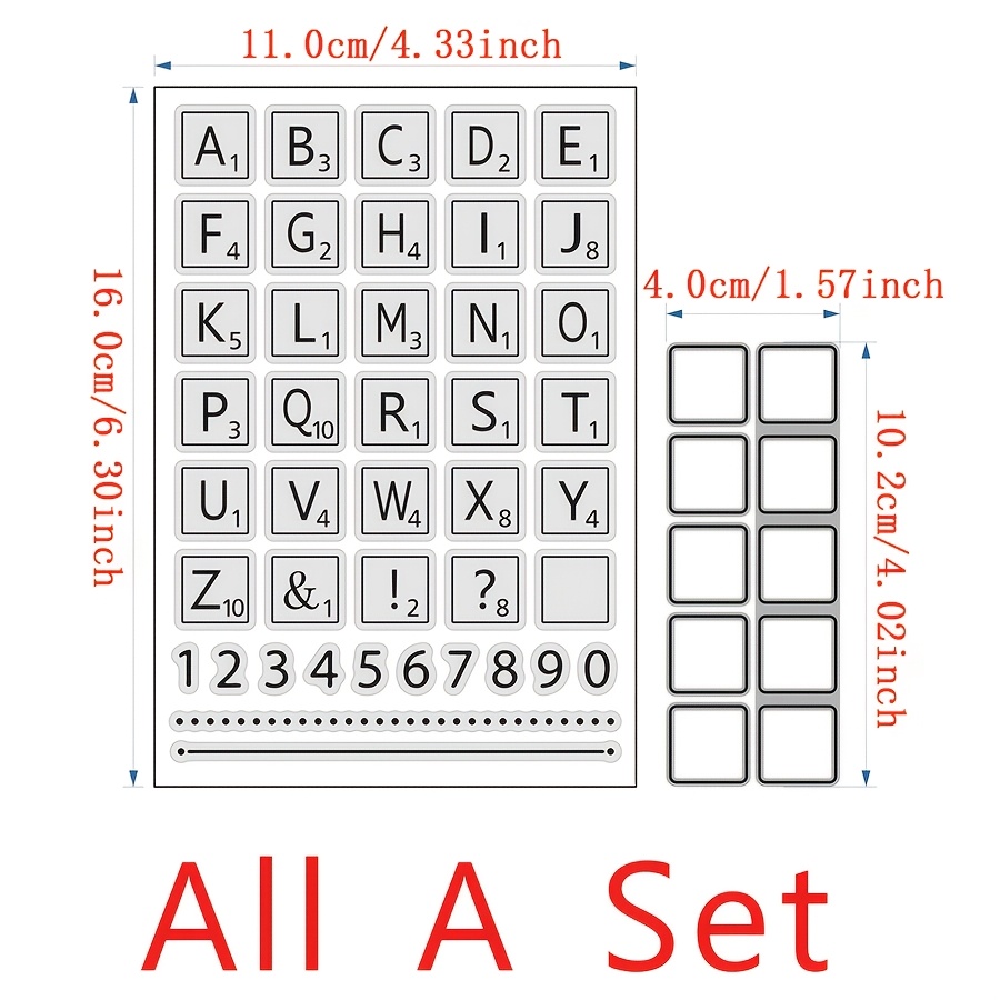 Image of 1pc Game Letter Stamp And Metal Cutting Die Suitable For Scrapbooking Making Greeting Cards And Paper Crafts Metal Cutting Dies, Transparent Stamp And Die Set Hand Account Craft