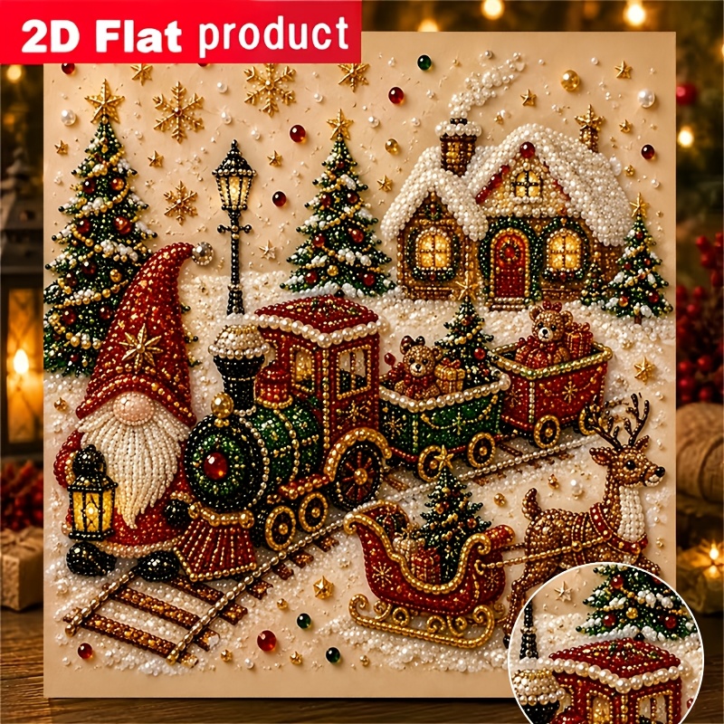 TEMU Nuovo Kit Pittura Diamante Colorata, Pittura Diamante di Natale, Pittura Decorativa con e a Vapore, ai Principianti, per Decorazione Murale o