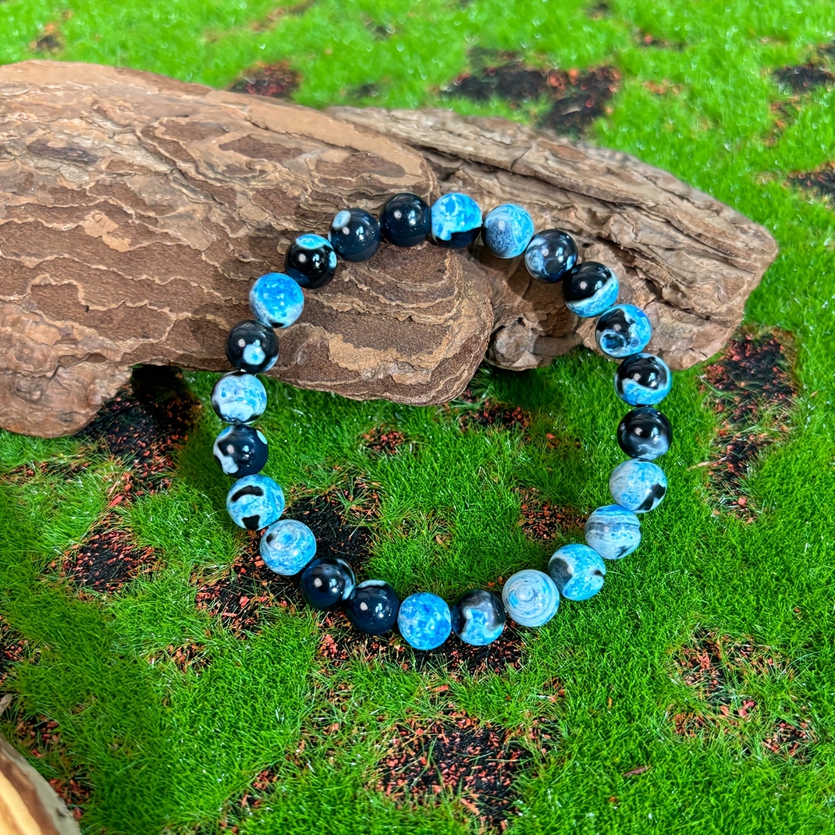 8mm Fire Agate Bracelet for Relaxation & Clarity