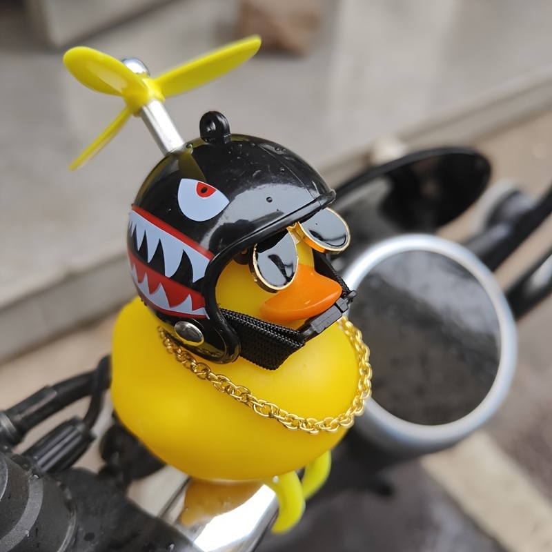 

1pc Rubber Duck Design, Motorcycle Handle Decoration, Cute Toy Duck