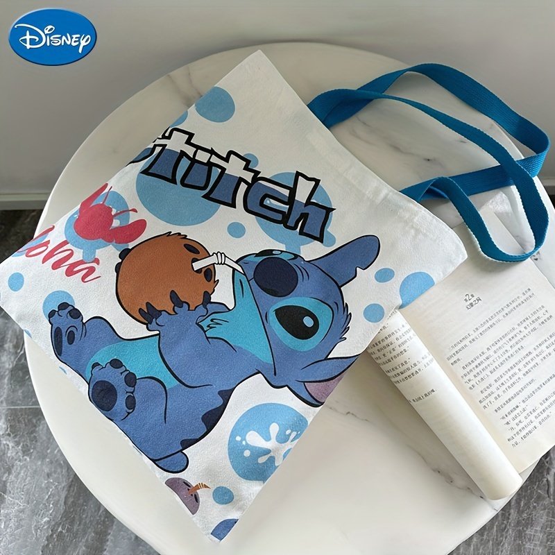 

Disney Stitch Canvas Tote Bag | Cute Cartoon Shoulder Bag | Sweet Style | Daily Use Commuting Bag