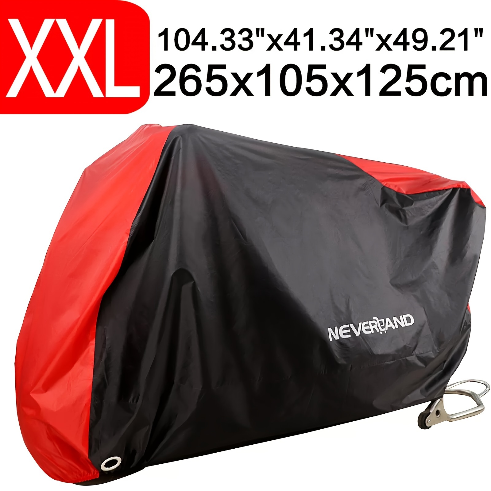 

Neverland Waterproof Bicycle Motorcycle Cover, All Season Dustproof Uv Protective Outdoor Indoor Scooter 190t Wear-resistant Fabric Motorbike Cover 104.33*41.34*49.21in