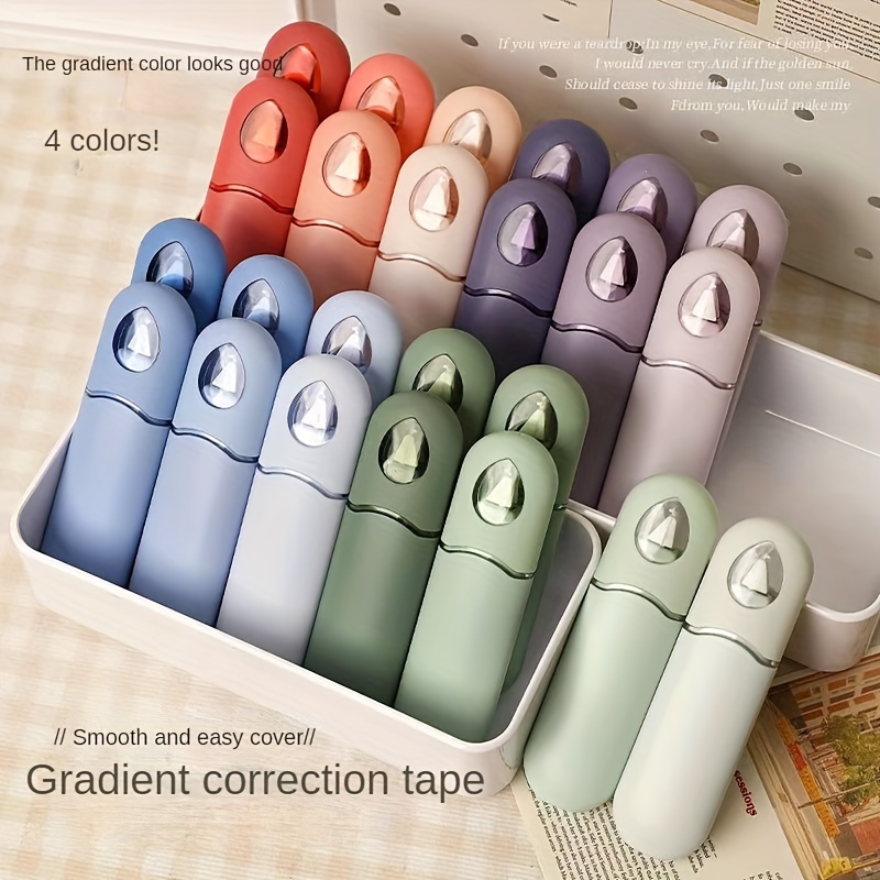 

6pcs Large Capacity Correction Tape Set With Easy-to-use Applicator - Abs Material, Smooth And , Instant Correction For Office Supplies And Stationery