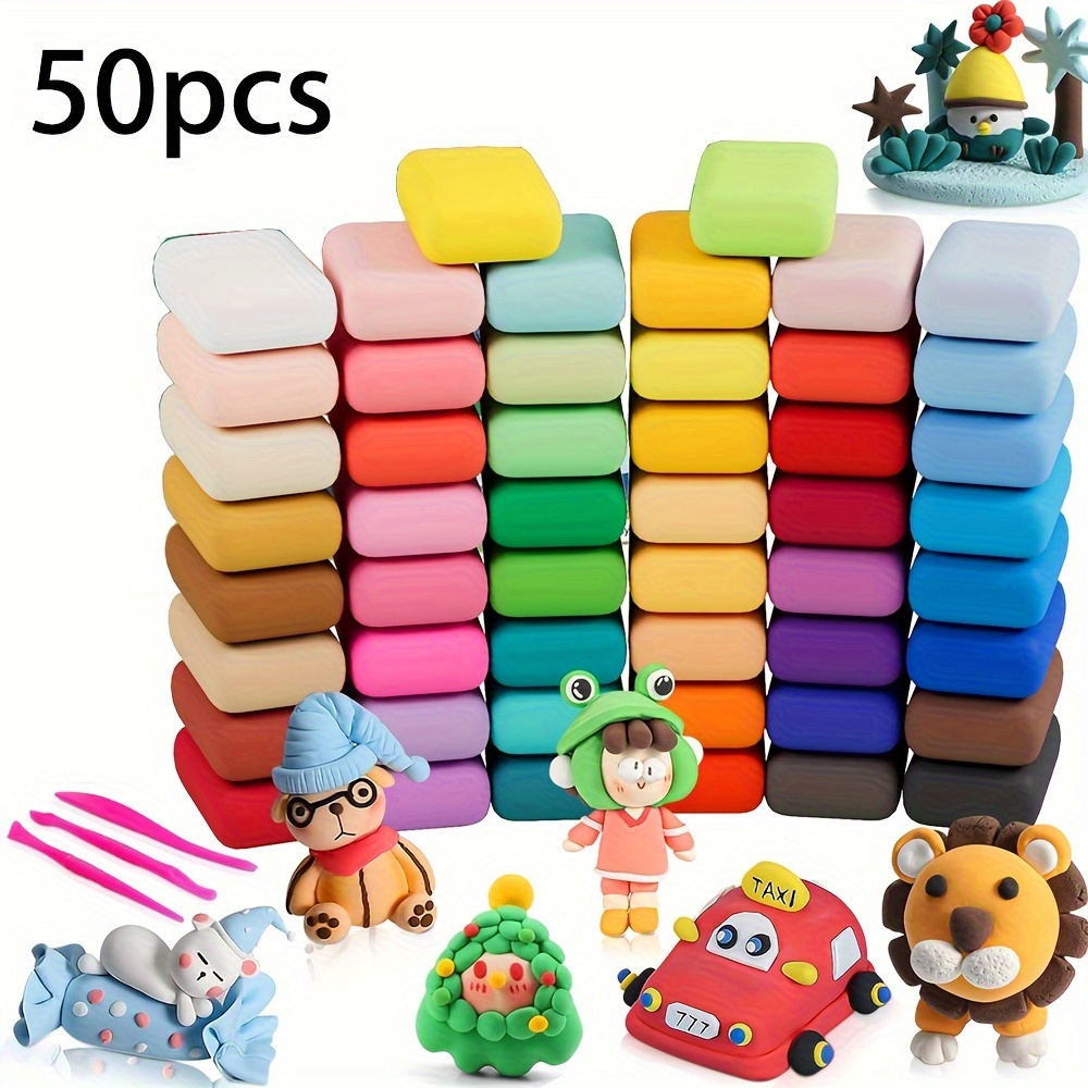 

50-color Clay Set With Tools - Diy Crafts & Novelty Toys