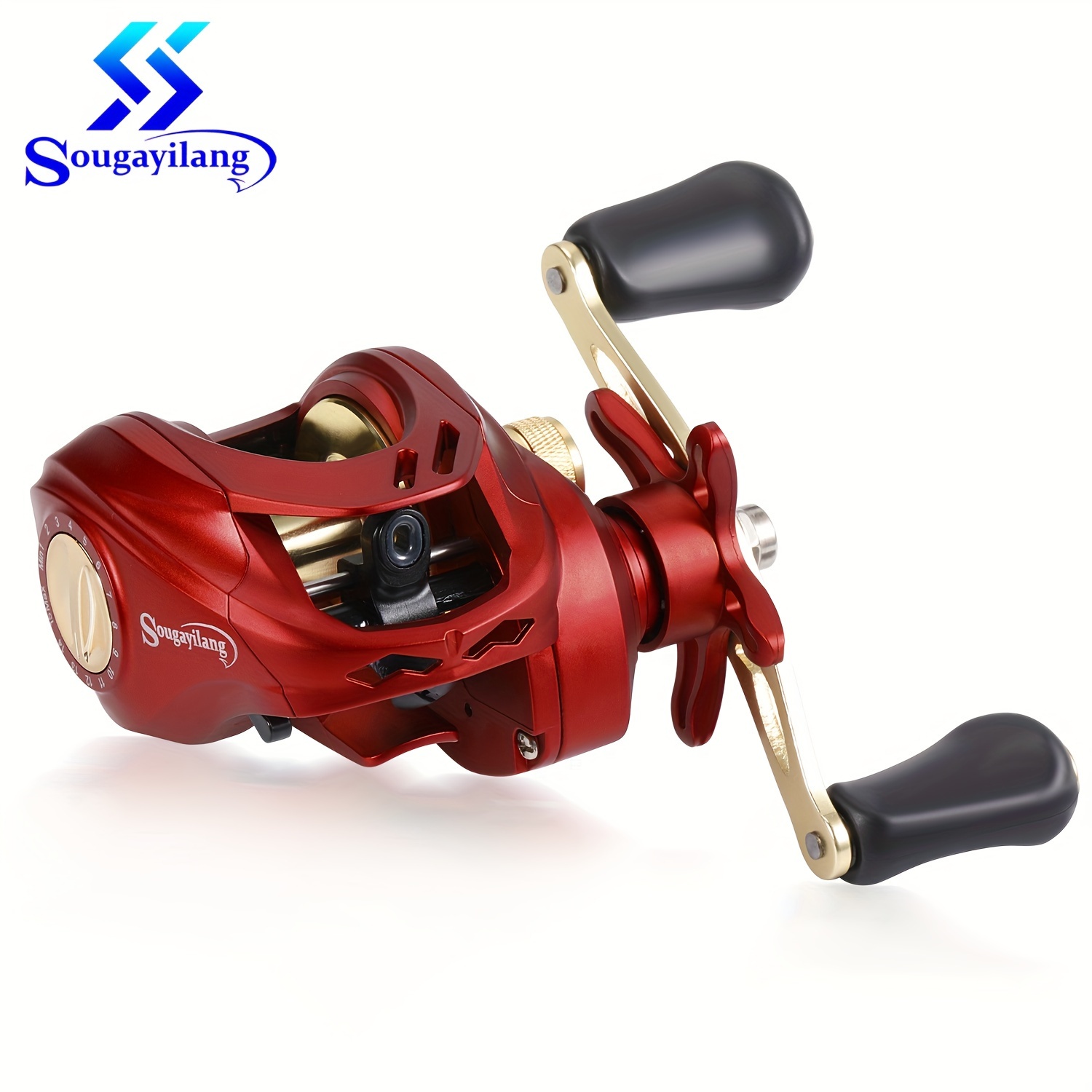 

Sougayilang Baitcasting Fishing Reel, 7.2:1 High Gear Ratio, 18+1ball Bearing, Left/right Optional Casting Reel For Trout Pike Bass