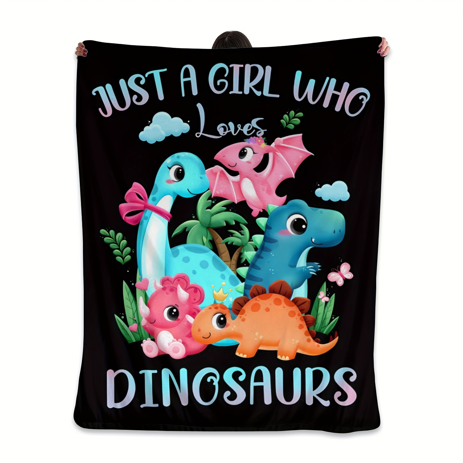 

1pcs Dinosaur Gift, , Loves Dinosaurs, Dinosaur Blanket, Dinosaur Party Decorations, Gifts For , Dinosaur Blanket