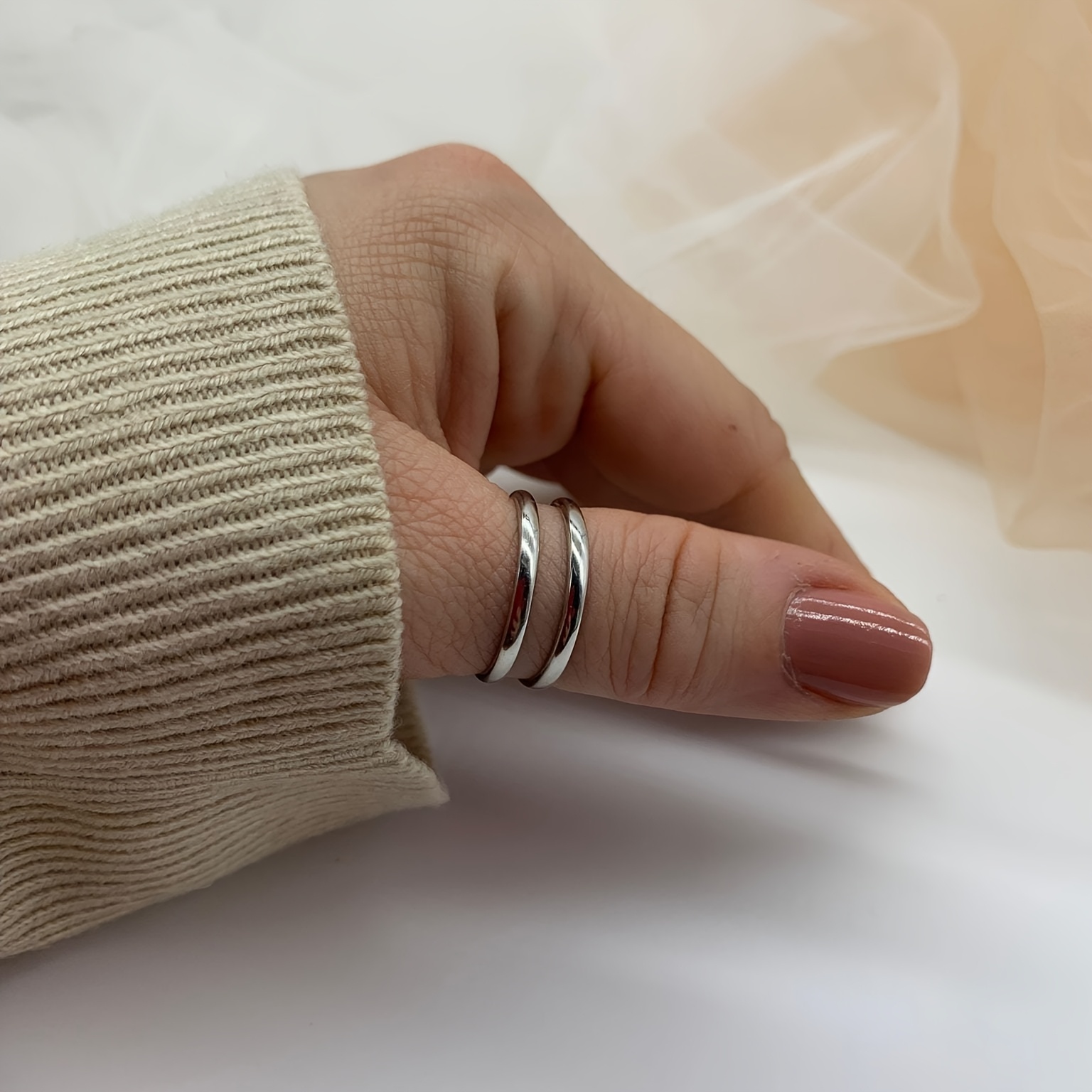 Adjustable 925 Sterling Silver Ring: Chunky Boho Thumb Ring