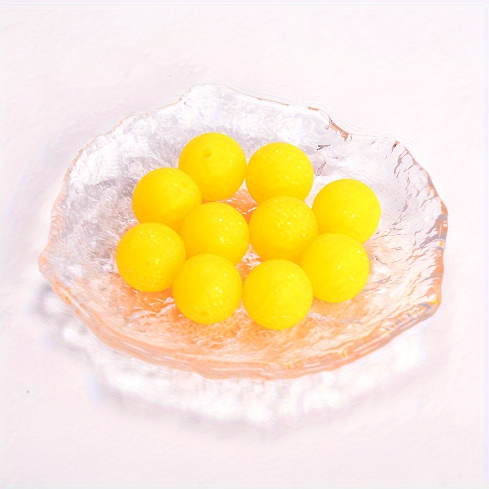 60pcs Glitter Silicone Beads in 6 Vibrant Colors for DIY Jewelry
