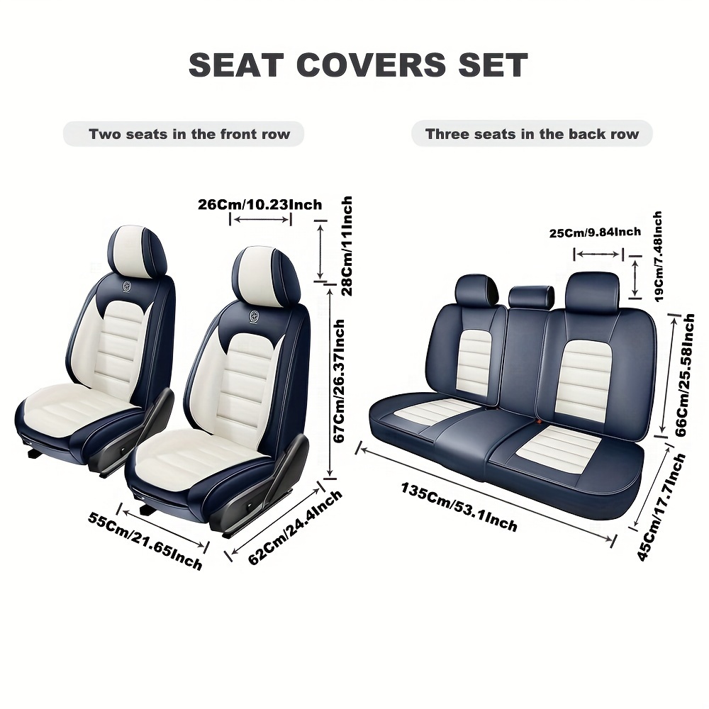 5 Seat Covers - Waterproof Seat Covers - Car Cushion for Toyota Tacoma | Land Cruiser| Avalon | Camry | Corolla | RAV4/ Yaris | Prius C | Venza | Crown | - Image 5