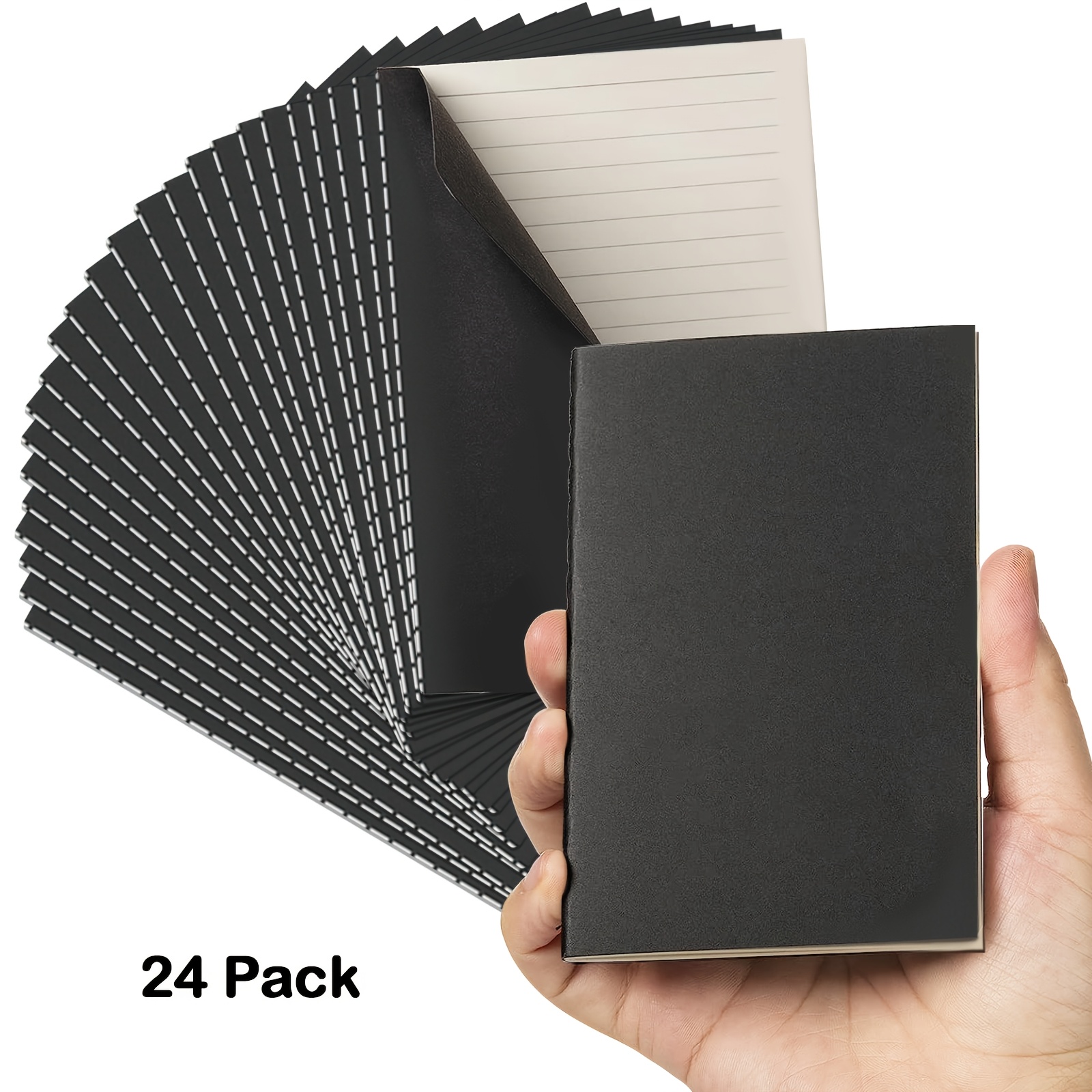 set of 24 portable pocket notebooks with soft cover design lined pages ideal for travel journals mini notepads writing drawing and subject notes