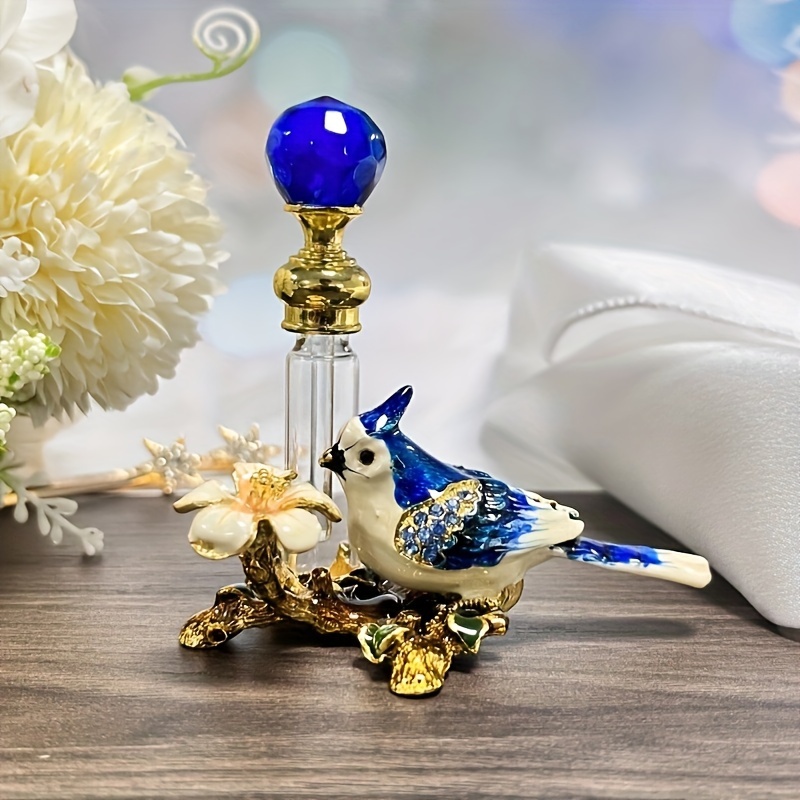 TEMU A Stunning Enamel- Crystal Glass Dropper Bottle For Essential Oils, With A 4ml Capacity That . Perfect For Travel And Home Decor (empty)