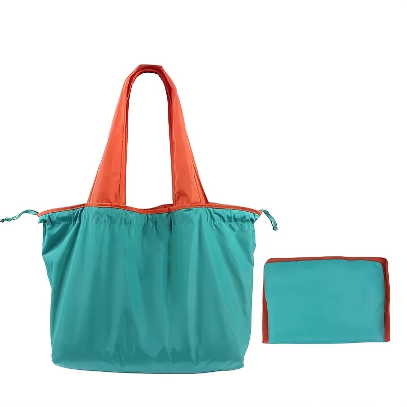 TEMU Sac à bandoulière nuage, pliable et portable, grand sac de courses de supermarché à cordon de serrage