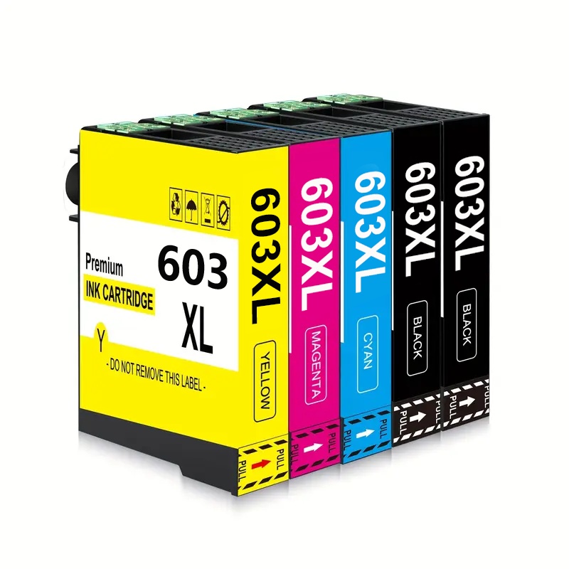 Image of 603xl Ink Cartridges Compatible 603 Xl Ink Cartridges For Home Xp-2100 Xp-2150 Xp-3100 Xp-3105 Xp-3150 Xp-4100 Xp-4155 Workforce Wf-2810 Wf-2830 Wf-2835 Wf-2840 Wf-2850 5pack