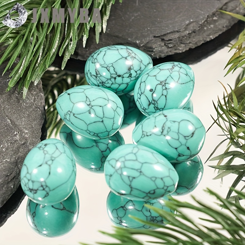 

Jxmyba 1pc 1pcs Natural Turquoise Gem Egg - Hand Polished Egg Stone, Crystal Pocket , Lovely Jewelry Accessories For Room Decoration Craft Gifts