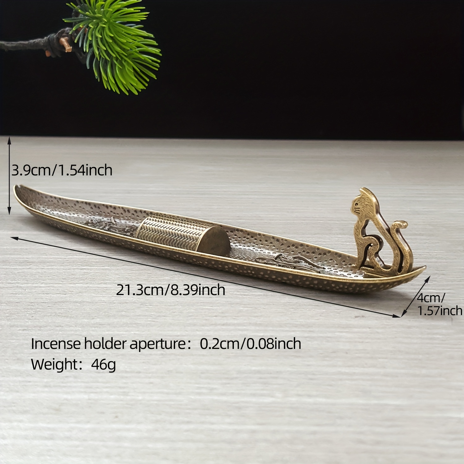 TEMU 1pc For Lotus Pond Cat Copper Incense Tray — Elegant, Chic, And Full Of Charm, Perfect For Meditation, Gatherings And Parties, Temple Incense