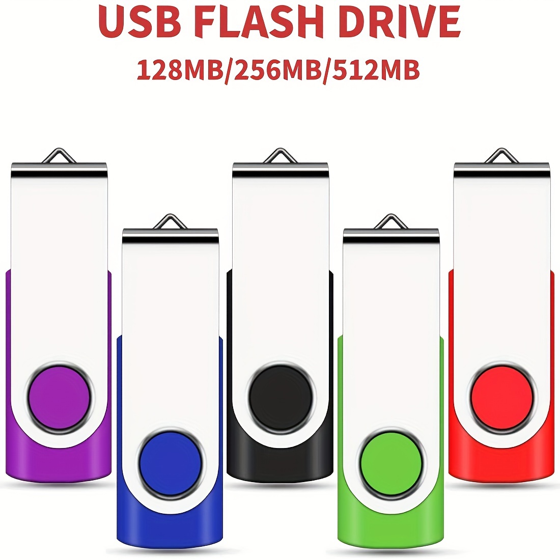 

2pcs 128mb/256mb/512mb/usb 2.0 Flash Drives Bulk Pack Swivel Usb Pen Drive Jump Drive Usb Stick Photo Stick U Disk With Led Indicator For Computer Laptop