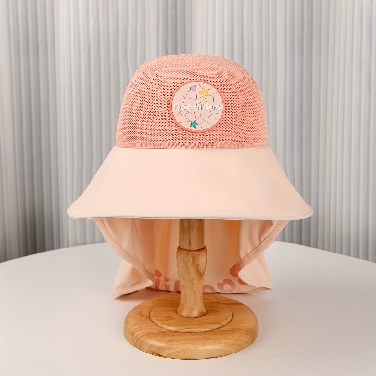 Kids' Sun Hat With Wide Brim And Cover, Unisex Boys And Girls Cap