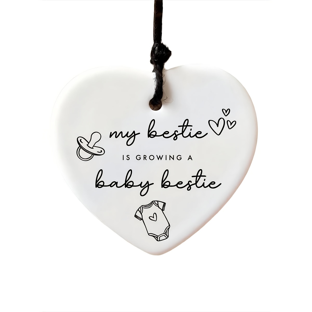 Image of 2d Flat - 2d, 1pc/2pcs, Acrylic Pendant Ornament, Friend Is Expecting A Baby Best Friend, Lovely Present For An Expecting Mother
