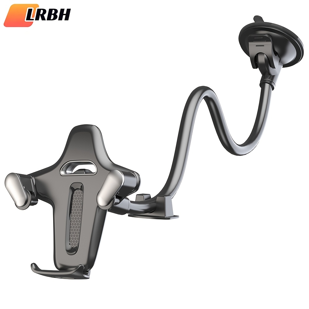 TEMU Lrbh Car Phone Holder For Dashboard With High-performance Suction Cup, Anti-vibration , Release, Long-arm Design, Thick Shell. And . Fits Iphone