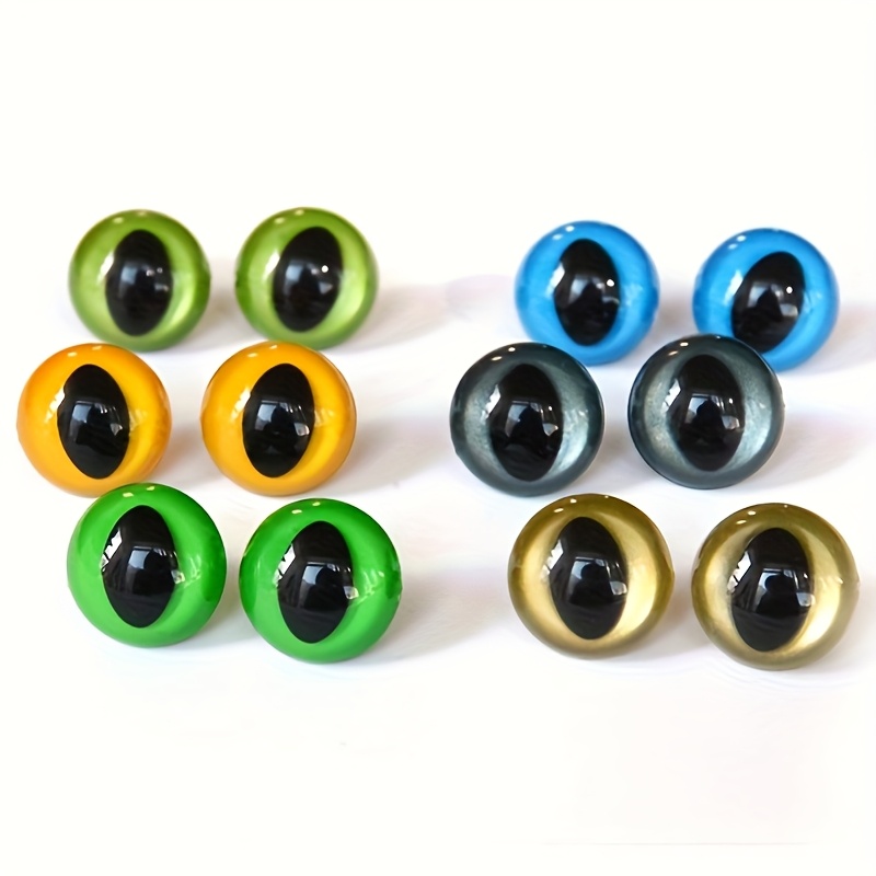 14pcs Assorted Safety Eyes For Crafts – 15mm/ Plastic Wiggle Eyes With Washers, Flat Pupils For Dolls, Puppets, Plush Animals, And Diy Projects