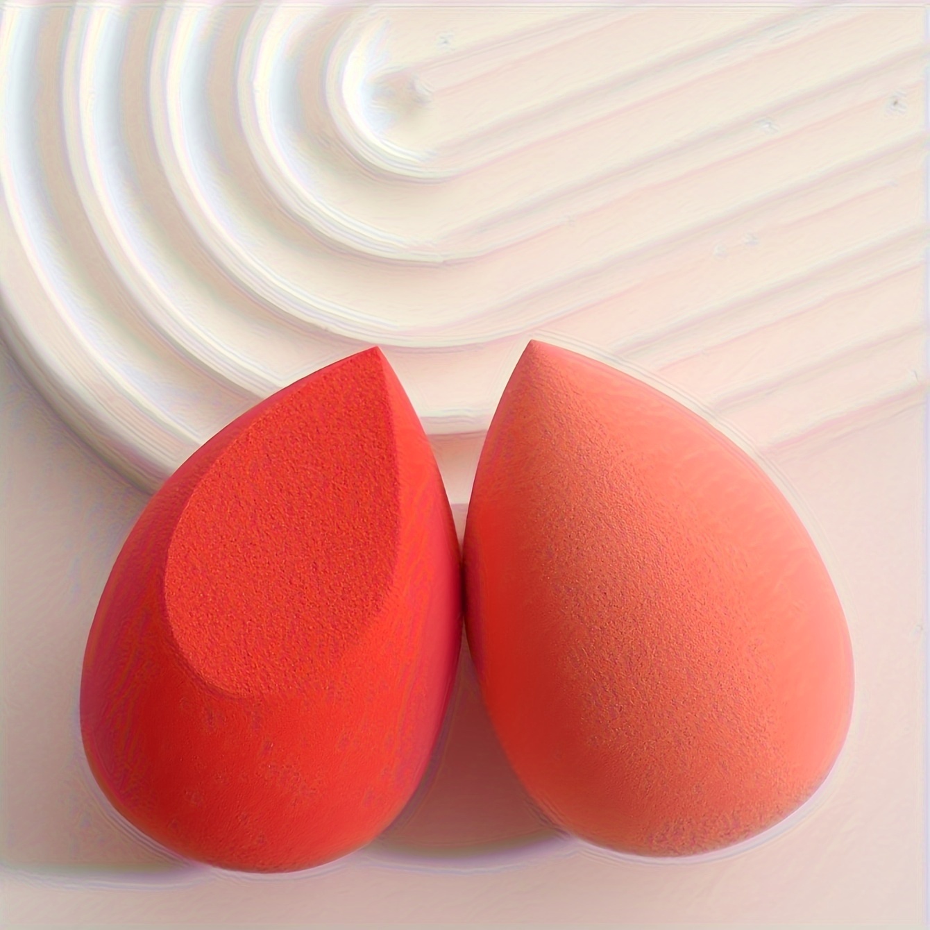 2pcs Multicolor Latex-Free Makeup Sponges for Wet and Dry Use