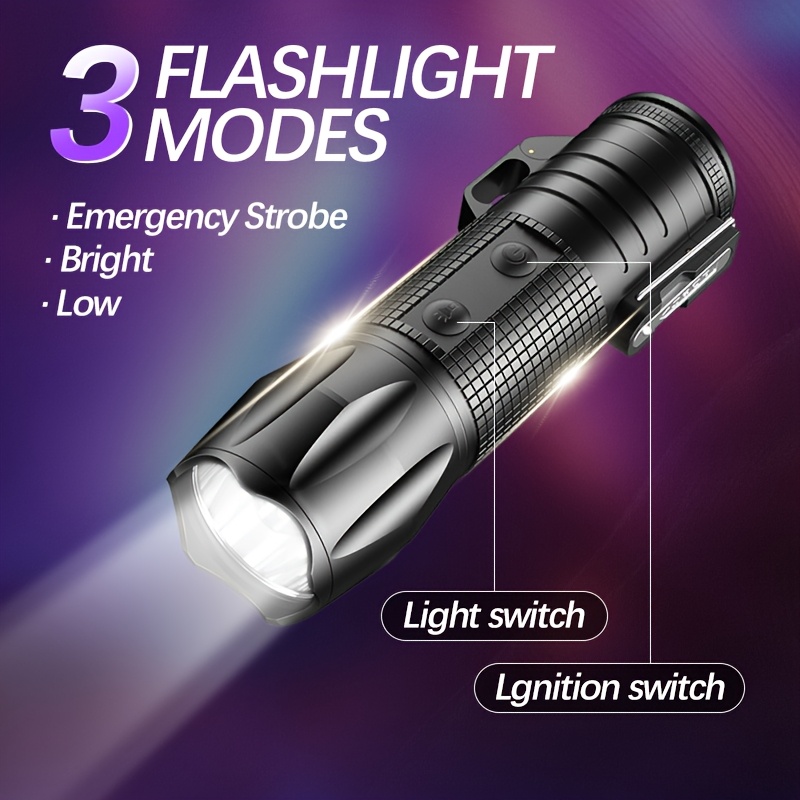 alloy usb rechargeable   with built in electronic lighter 3   windproof flameless ignition penlight essential gift for valentines day details 3