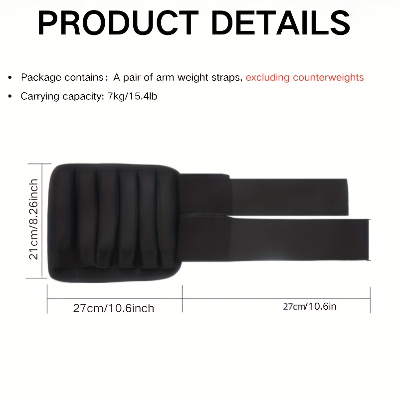 E-shop 2 Stück Handgelenk- Armgewichtsbänder, Verstellbare Trainingsgurte, Abnehmbare Handgelenk- Knöchelgewichte für Männer Frauen, Ideal für Fitness,