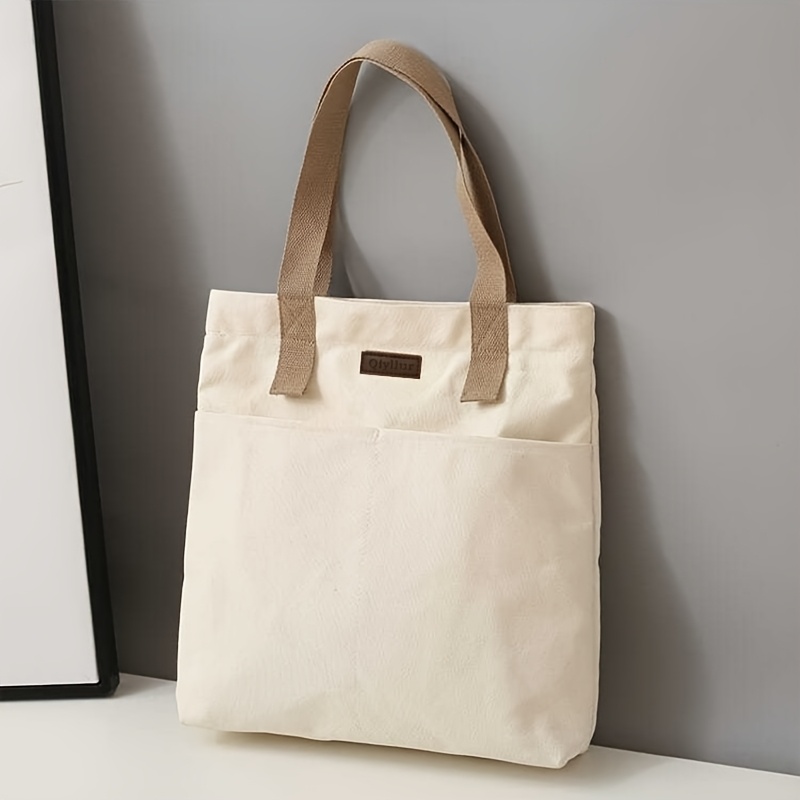 Simple Large Capacity Shoulder Bag, Versatile Women's Tote And Casual Book Bag
