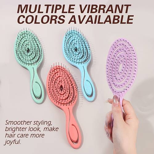 1pc/2pcs Professional Styling Hair Brush, PP Material with Maze Vent Back, Fast Blow Drying Anti-Static Detangling Brush, Scalp Massage Comb for Men And Women, Wet And Dry Use