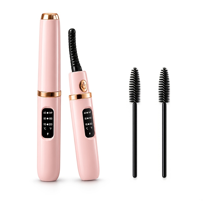 TEMU Electric Heated Eyelash Curler/electric Heated Eyelash Clamp, Usb Fast Charging, 3-level Temperature Adjustable, Compact And Portable, Easily