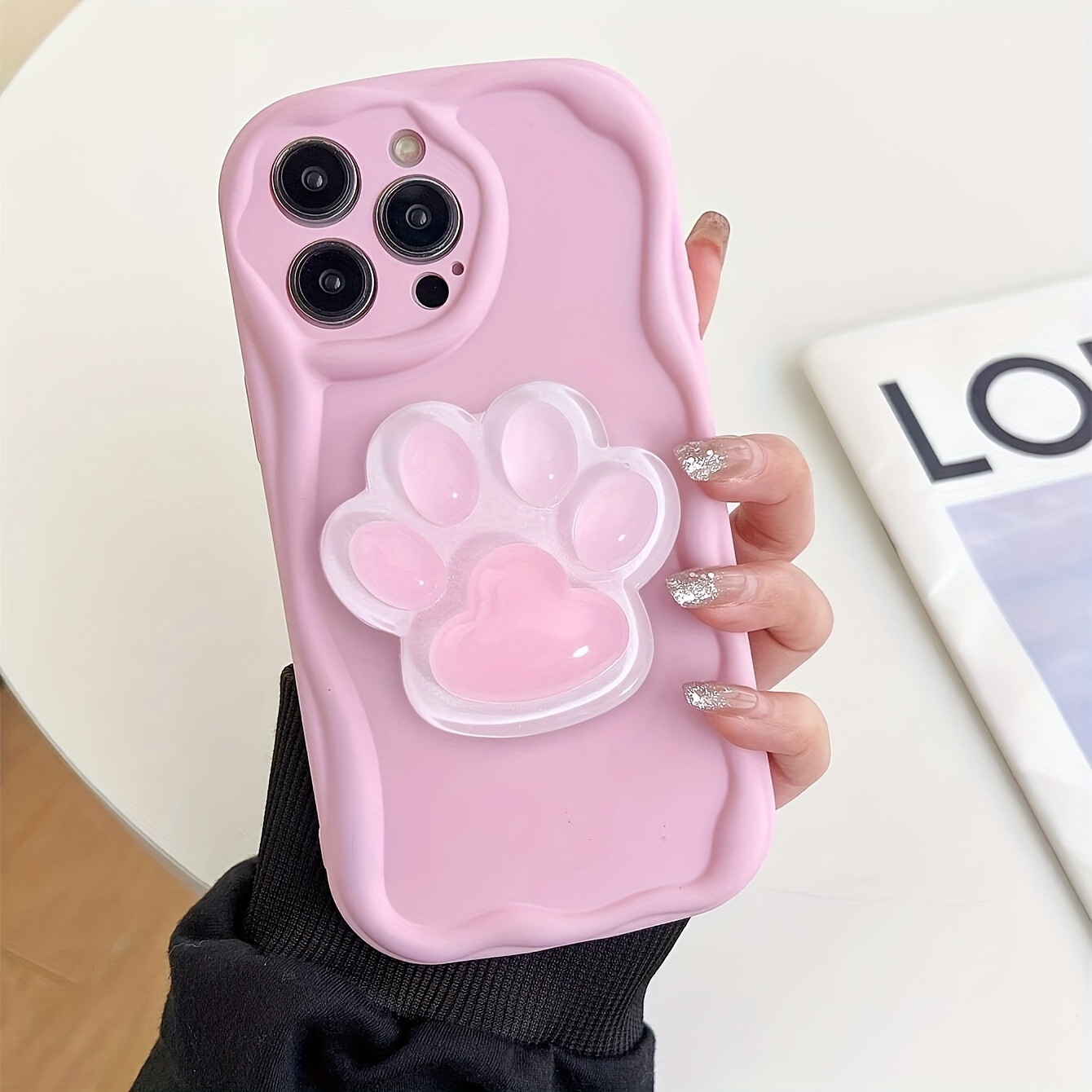 

1pc Paw-shaped Phone Retractable Stand, Phone -and- Stand, Folding Phone